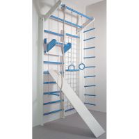 Drabinka gimnastyczna z siatką wspinaczkową 3E KOMBIK MAXI COLOR 1 sosna